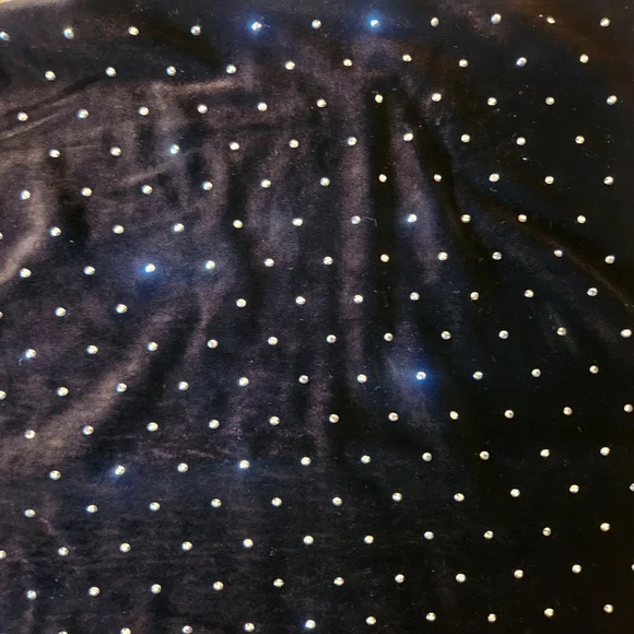 H&M Stretch Velvet Studded Rhinestone Dress L Bikercore Goth Avant - Picture 3 of 3